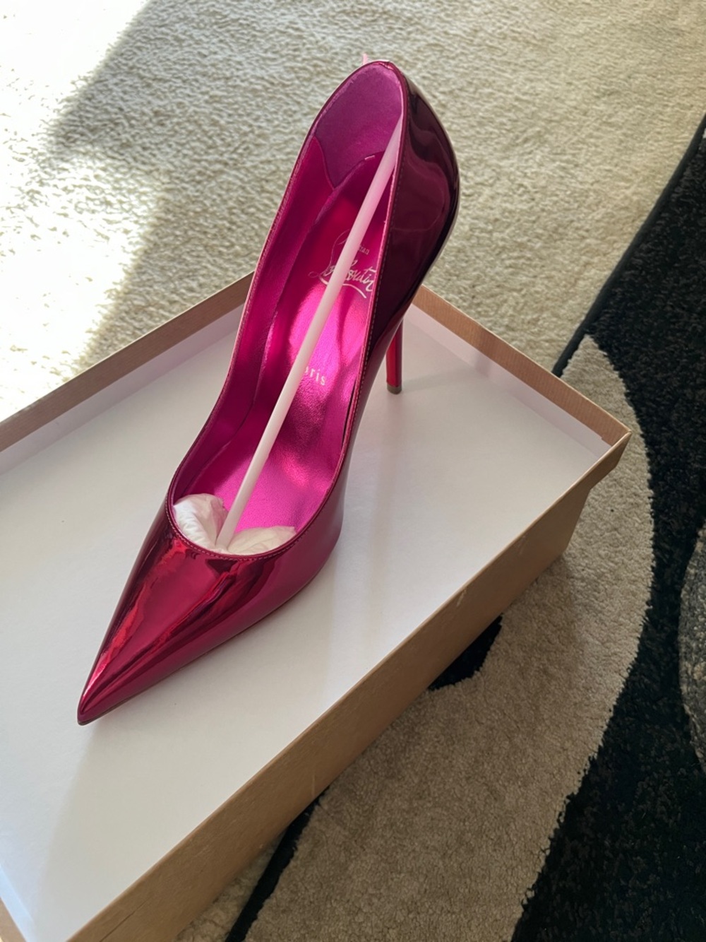 Christian Louboutin Miss Z Metallic Fuchsia Pumps - Picture 3 of 10
